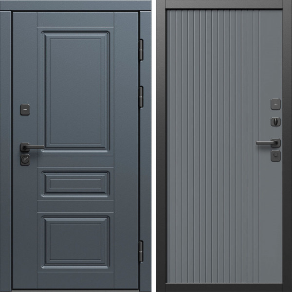 Входная дверь Termo-Door Орегон Графит - Флэт Grey софт