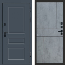 Входная дверь Termo-Door Орегон Графит - Горизонт бетон темный
