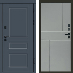 Входная дверь Termo-Door Орегон Графит - Горизонт Grey софт