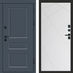 Входная дверь Termo-Door Орегон Графит - Лучи белый