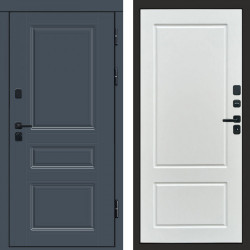 Входная дверь Termo-Door Орегон Графит - Марсель Белый софт