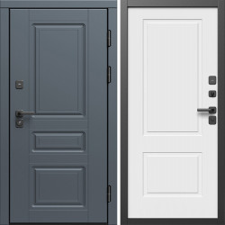 Входная дверь Termo-Door Орегон Графит - Нео Классика Белый Софт