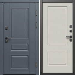 Входная дверь Termo-Door Орегон Графит - Нео Классика Слоновая Кость