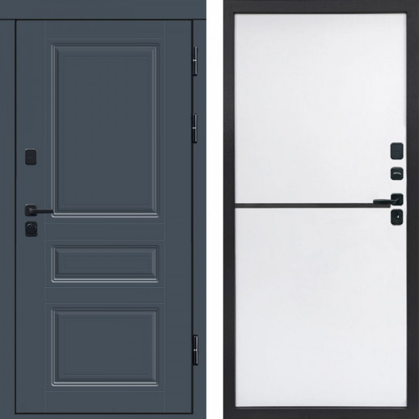 Входная дверь Termo-Door Орегон Графит - Нео White