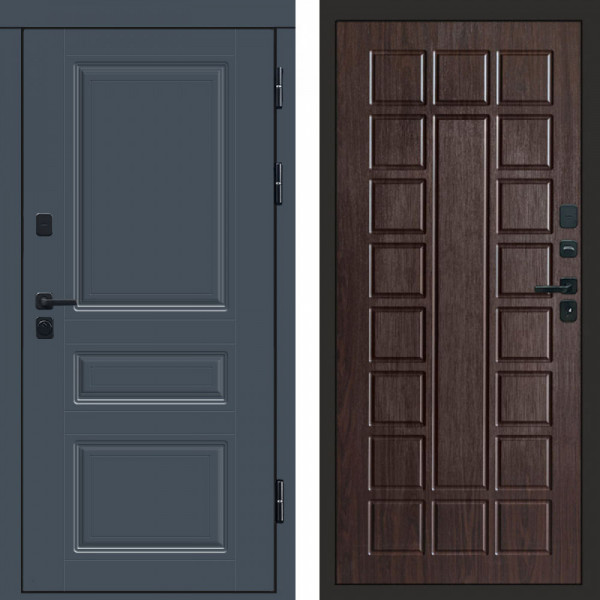 Входная дверь Termo-Door Орегон Графит - Престиж венге