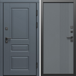 Входная дверь Termo-Door Орегон Графит - Страйп Грей Софт