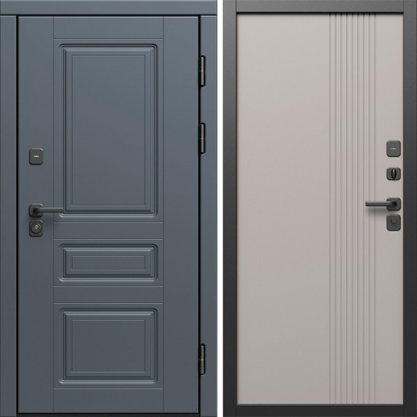 Входная дверь Termo-Door Орегон Графит - Страйп Капучино