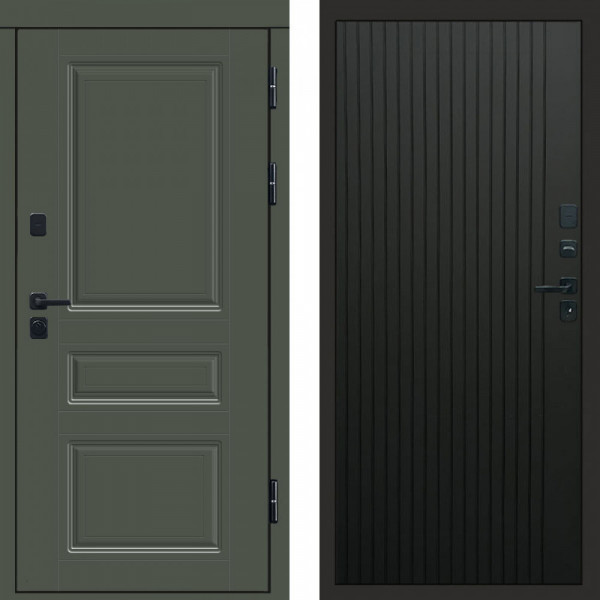 Входная дверь Termo-Door Орегон Грин - Flat Черный кварц