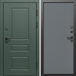 Входная дверь Termo-Door Орегон Грин - Флэт Grey софт