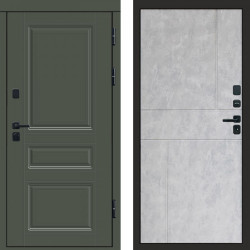 Входная дверь Termo-Door Орегон Грин - Горизонт бетон светлый