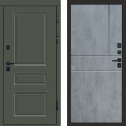 Входная дверь Termo-Door Орегон Грин - Горизонт бетон темный