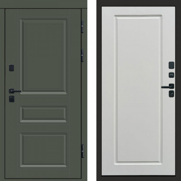 Входная дверь Termo-Door Орегон Грин - Гранд Белый софт