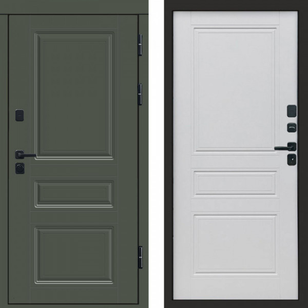 Входная дверь Termo-Door Орегон Грин - Классика белый матовый
