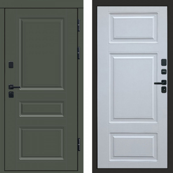 Входная дверь Termo-Door Орегон Грин - Лион Белый софт