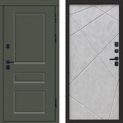 Входная дверь Termo-Door Орегон Грин - Лучи бетон светлый