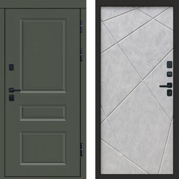 Входная дверь Termo-Door Орегон Грин - Лучи бетон светлый