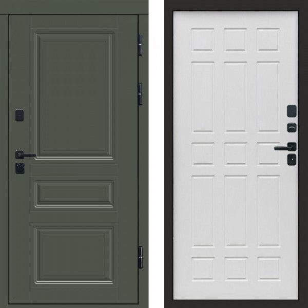 Входная дверь Termo-Door Орегон Грин - Спарта белое дерево