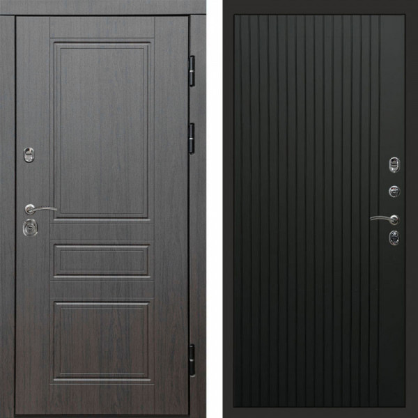 Входная дверь Termo-Door Орегон Венге - Flat Черный кварц