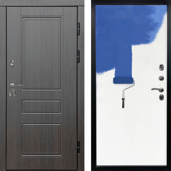 Входная дверь Termo-Door Орегон Венге - Гладкая Панель Под Покраску Под покраску (грунт)