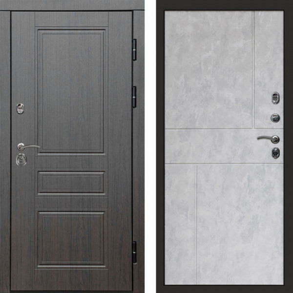 Входная дверь Termo-Door Орегон Венге - Горизонт бетон светлый