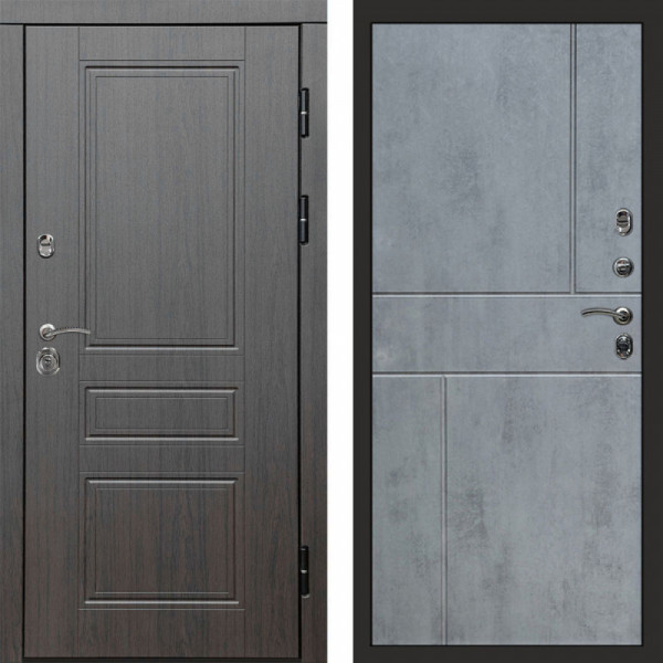 Входная дверь Termo-Door Орегон Венге - Горизонт бетон темный