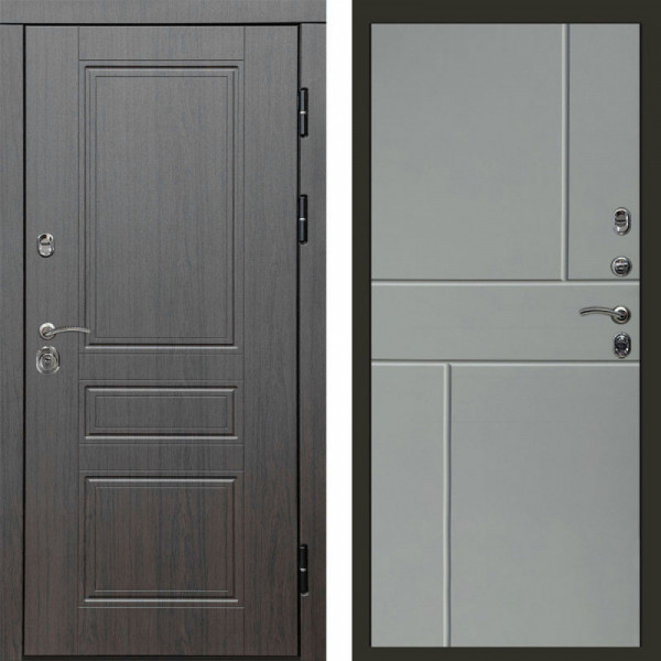 Входная дверь Termo-Door Орегон Венге - Горизонт Grey софт