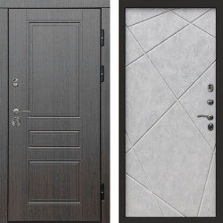 Входная дверь Termo-Door Орегон Венге - Лучи бетон светлый