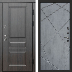 Входная дверь Termo-Door Орегон Венге - Лучи бетон темный