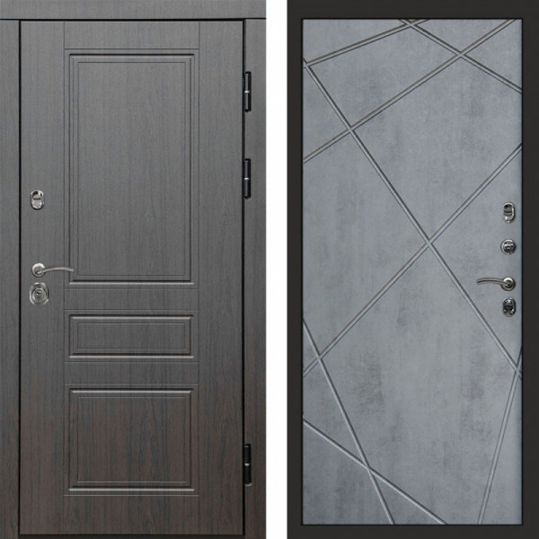 Входная дверь Termo-Door Орегон Венге - Лучи бетон темный