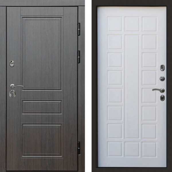 Входная дверь Termo-Door Орегон Венге - Престиж белое дерево