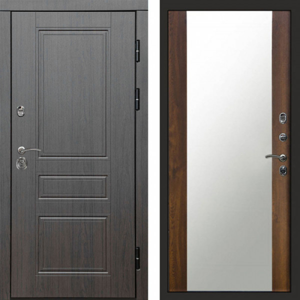 Входная дверь Termo-Door Орегон Венге - Зеркало дуб