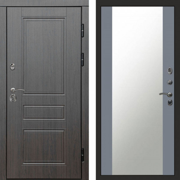Входная дверь Termo-Door Орегон Венге - Зеркало Grey Софт
