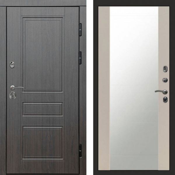 Входная дверь Termo-Door Орегон Венге - Зеркало Слоновая кость