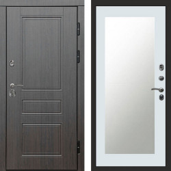 Входная дверь Termo-Door Орегон Венге - Зеркало Триумф Белый софт