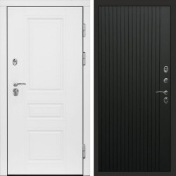 Входная дверь Termo-Door Орегон White - Flat Черный кварц