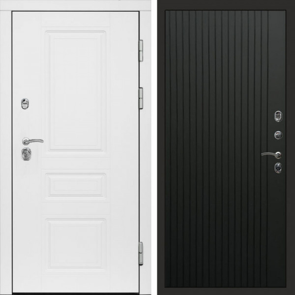 Входная дверь Termo-Door Орегон White - Flat Черный кварц