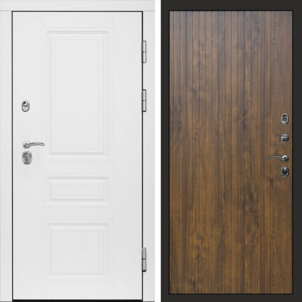 Входная дверь Termo-Door Орегон White - Flat Дуб