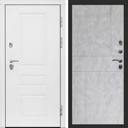 Входная дверь Termo-Door Орегон White - Горизонт бетон светлый