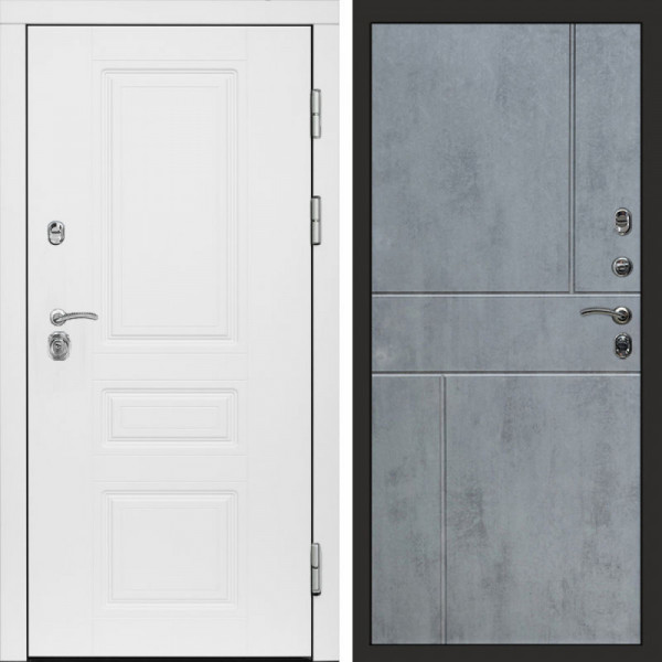 Входная дверь Termo-Door Орегон White - Горизонт бетон темный