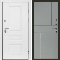 Входная дверь Termo-Door Орегон White - Горизонт Grey софт