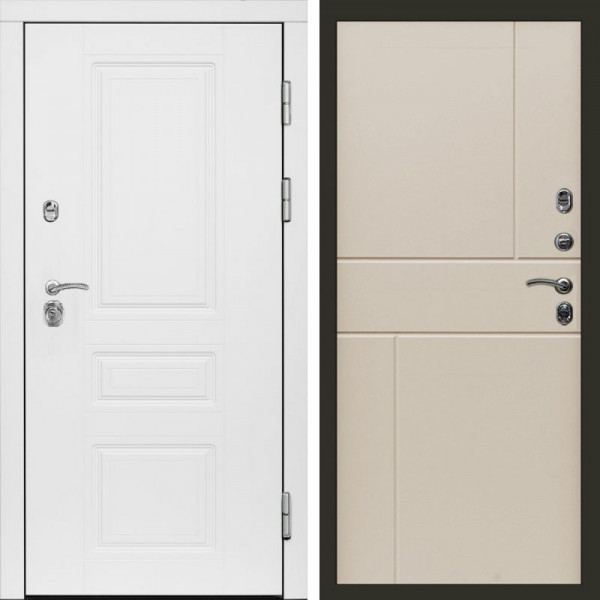 Входная дверь Termo-Door Орегон White - Горизонт Слоновая кость