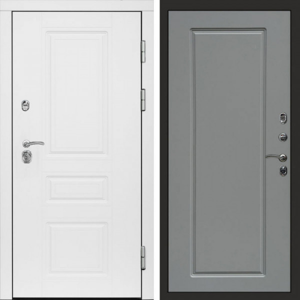 Входная дверь Termo-Door Орегон White - Гранд Grey софт