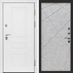 Входная дверь Termo-Door Орегон White - Лучи бетон светлый