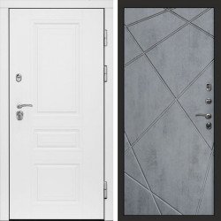 Входная дверь Termo-Door Орегон White - Лучи бетон темный