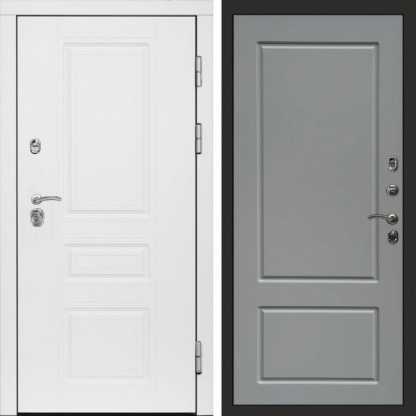 Входная дверь Termo-Door Орегон White - Марсель Grey софт