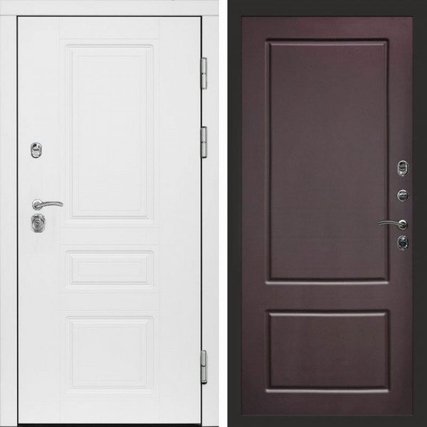 Входная дверь Termo-Door Орегон White - Марсель Шоколад