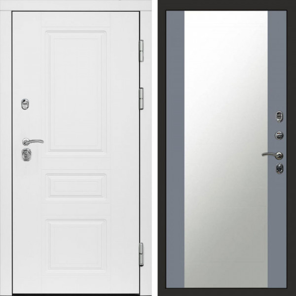 Входная дверь Termo-Door Орегон White - Зеркало Grey Софт