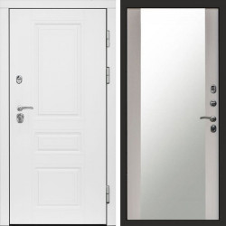 Входная дверь Termo-Door Орегон White - Зеркало лиственница