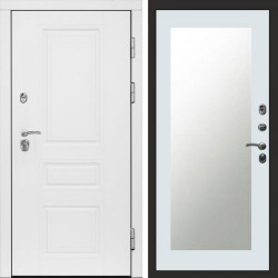 Входная дверь Termo-Door Орегон White - Зеркало Триумф Белый софт