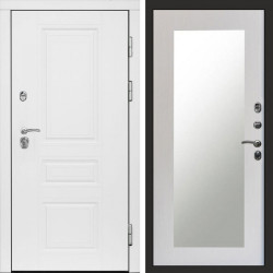 Входная дверь Termo-Door Орегон White - Зеркало Триумф лиственница